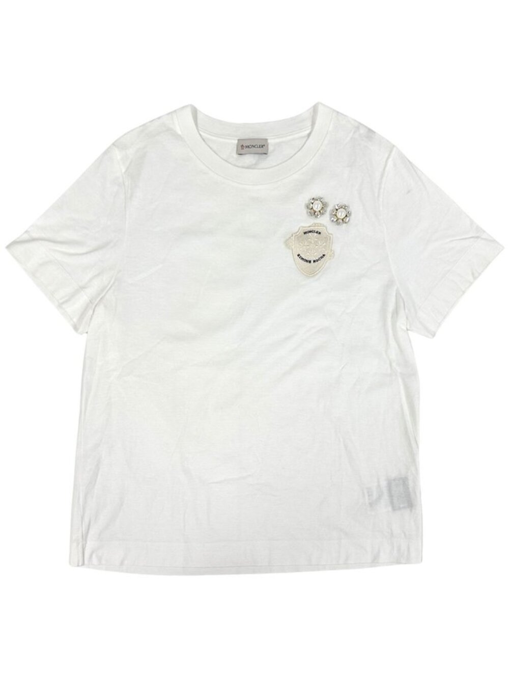 Moncler T-Shirt Short Sleeve Cotton White Simone Rocha Collaboration L